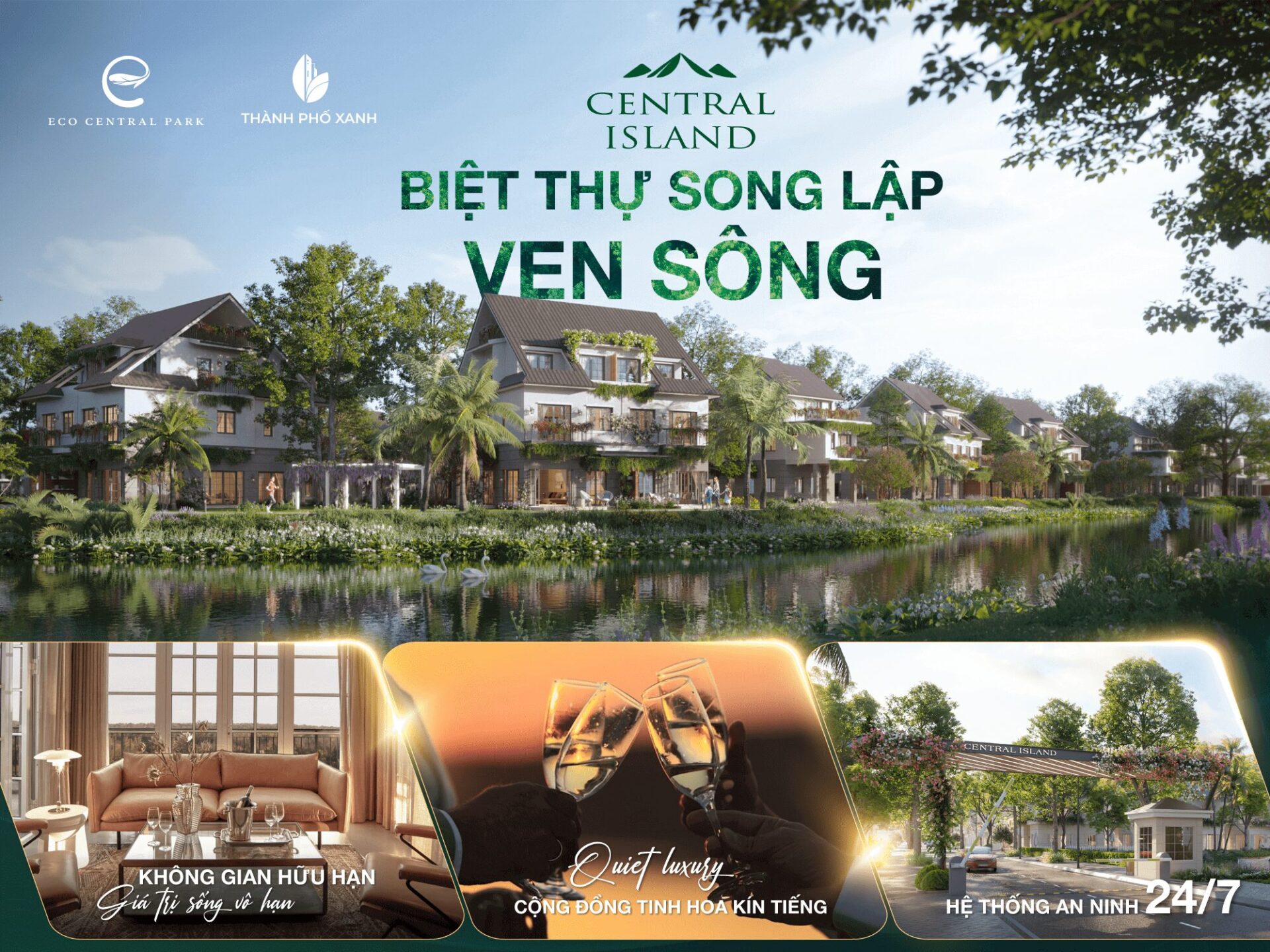 Trọn vẹn chất sống thượng lưu tại biệt thự song lập Central Island