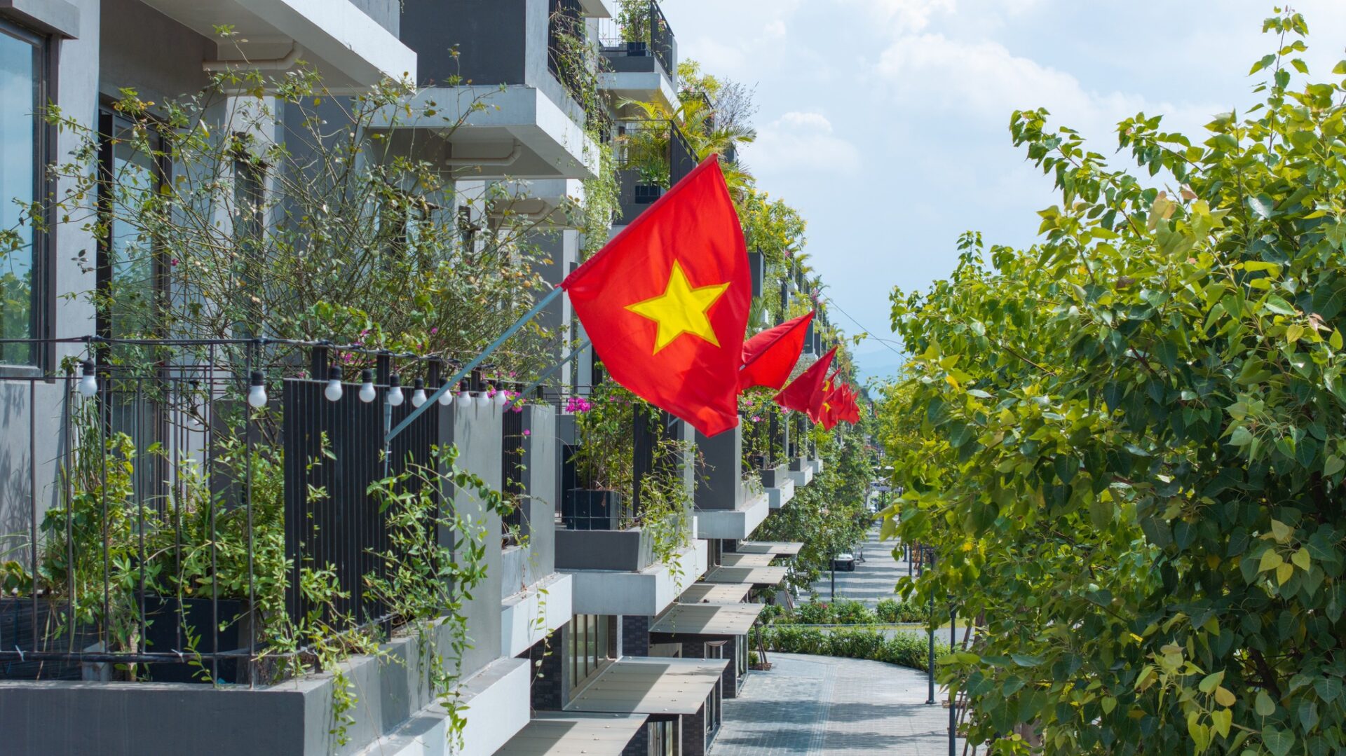 Dãy nhà phố tại phân khu The Garden