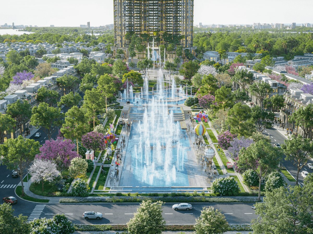 Quảng trường nhạc nước ánh sáng rộng 35.000m tại Central Plaza
